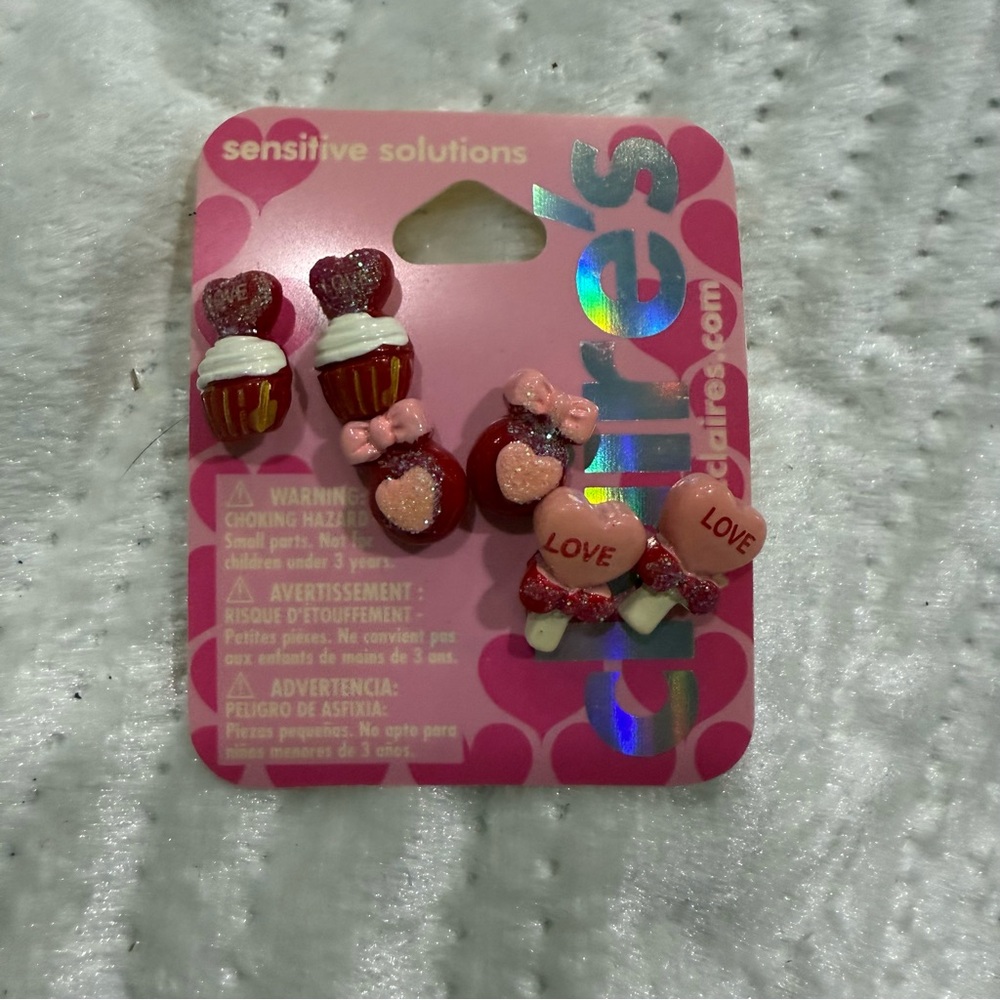 10 for $10 Claire's Red and Pink Valentine’s Earrings